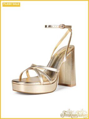Women Platform High Heels Lace Up Open Toe Block Heel Ankle Strap Sandals